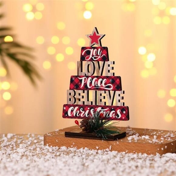 Tukinala Christmas Tree Shape English Alphabet Table Decoration Christmas - Picture 1 of 5